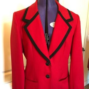 Gorgeous Red and Black 2 pc Pant Suit